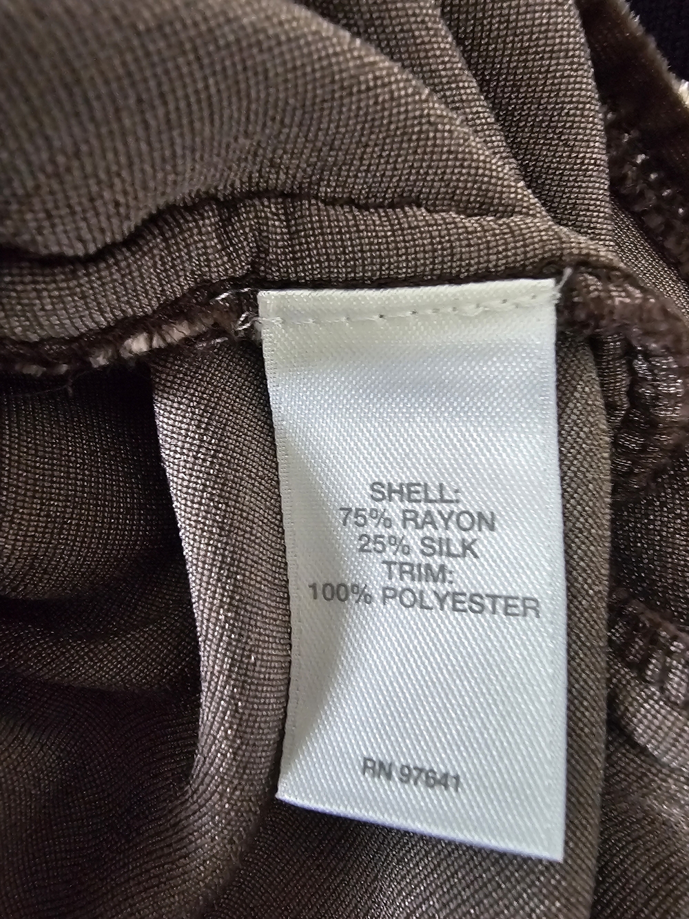 J.Jill Silk Blend Crushed Velvet Button Front Tunic Blouse Peplum Mocha Brown 1X - Picture 6 of 7